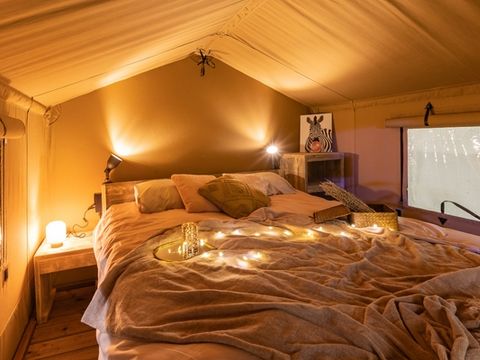 Tente en toile et en bois 2 personnes - Lodge Mini sur pilotis