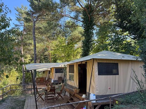 TENTE TOILE ET BOIS 4 personnes - Tente Marquise 2 chambres