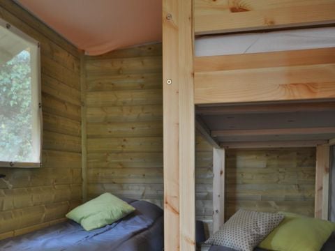 TENTE TOILE ET BOIS 5 personnes - Cabane Robinson