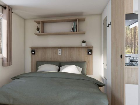 MOBILHOME 2 personnes - MOBIL HOME Premium Climatisé - TV - Lave vaisselle - 1 ch - 20m²/ Santoline