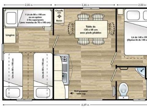 MOBILHOME 5 personnes - Confort Holiday, 2 chambres