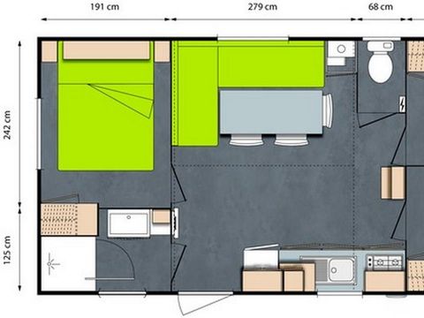 MOBILHOME 6 personnes - Confort Tribu - 3 chambres