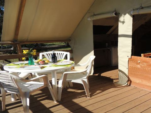 TENTE TOILE ET BOIS 4 personnes - Safari, 2 chambres (sans sanitaires)