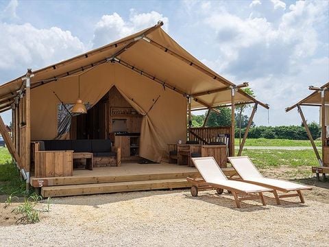 Tente en toile et en bois 7 personnes - SunLodge Taiga&Kambi