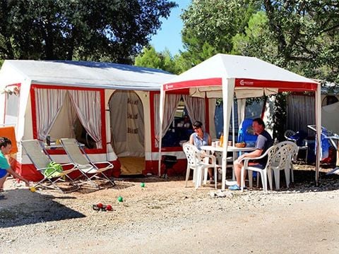 Tente en toile et en bois 5 personnes - Bungalow toilé | 2 Ch. | 4/5 Pers. | Sans SDB