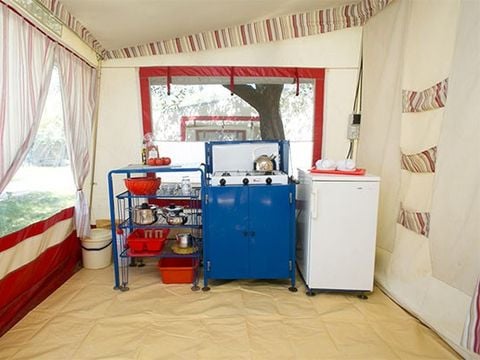 Tente en toile et en bois 5 personnes - Bungalow toilé | 2 Ch. | 4/5 Pers. | Sans SDB