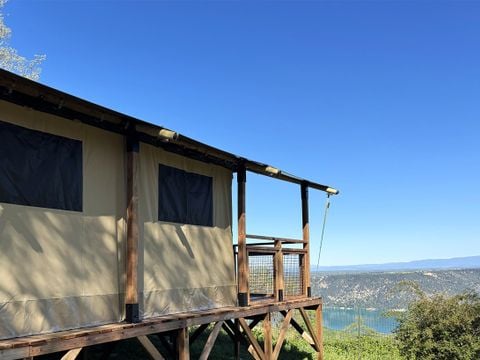 TENTE TOILE ET BOIS 4 personnes - Eco Lodge vue lac - 34m² - 2 chambres (sans sanitaires)