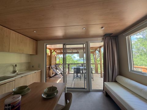 Hébergement 4 personnes - Mobil home Cottage Premium 2 Chambres - climatisation - Lave vaiselle