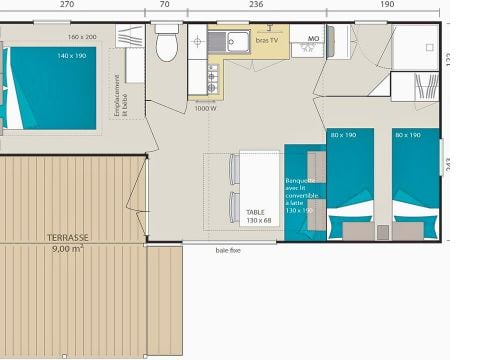 MOBILHOME 4 personnes - Mobil-home 4 places Cosy