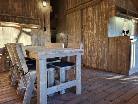 Tente en toile et en bois 6 personnes - Tente safari 6p avec sanitaires