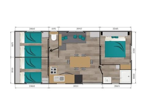 MOBILHOME 6 personnes - Confort+ 3 Bedrooms 6 Personnes