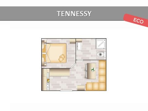MOBILHOME 2 personnes - TENNESSY ECO.