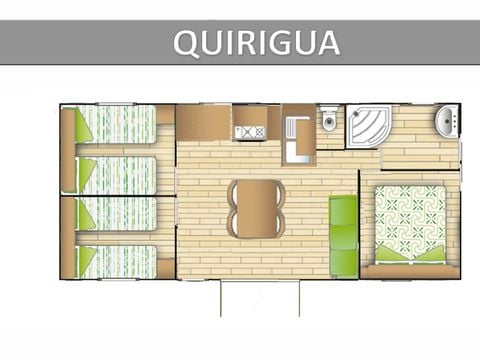 MOBILHOME 6 personnes - QUIRIGUA STANDARD.