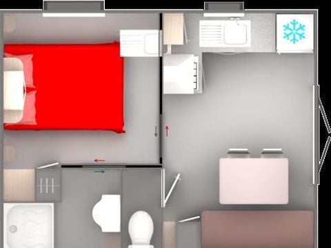 MOBILHOME 2 personnes - 1 chambre