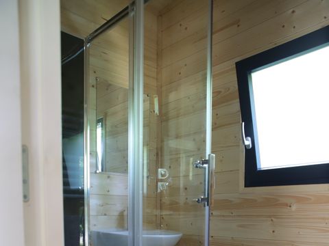 CHALET 5 personnes - COTTAGE PREMIUM 2ch - clim - LV - TV - BBQ-Ménage*,draps,draps de bain - 35m2+terrasse couverte 12m2