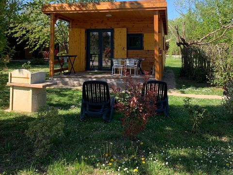 CHALET 5 personnes - COTTAGE PREMIUM 2ch - clim - LV - TV - BBQ-Ménage*,draps,draps de bain - 35m2+terrasse couverte 12m2