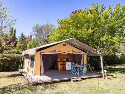 TENTE 5 personnes - Ciela Nature Lodge - 2 chambres - Cuisine – Salle de bain
