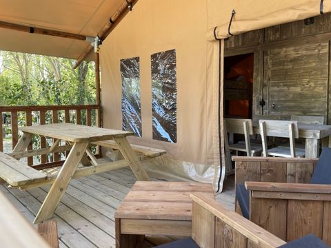 TENTE TOILE ET BOIS 5 personnes - Lodge Safari