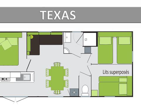 MOBILHOME 8 personnes - TEXAS CONFORT