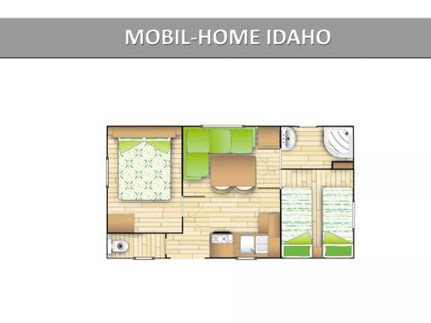 MOBILHOME 4 personnes - Idaho Standard 3 Pièces 4 Personnes Climatisé