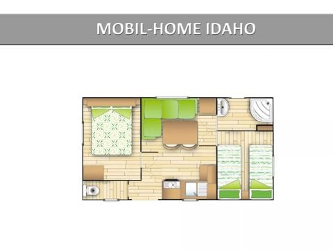 MOBILHOME 4 personnes - Idaho Standard 3 Pièces 4 Personnes Climatisé