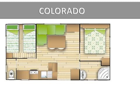 MOBILHOME 6 personnes - COLORADO ECO - 2 chambres - CLIM - TV