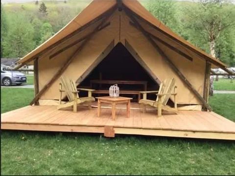 TENTE TOILE ET BOIS 7 personnes - Lodge Crusoé