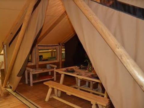 TENTE TOILE ET BOIS 7 personnes - Lodge Crusoé