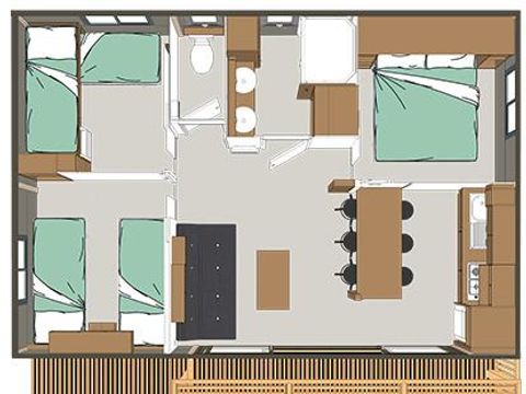 CHALET 8 personnes - Chalet Portland 3 chambres 35 m2