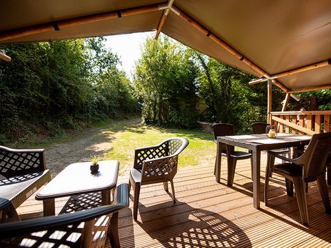 Tente en toile et en bois 4 personnes - Safari lodge