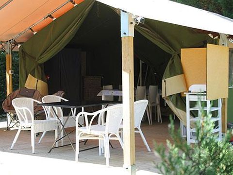 TENTE TOILE ET BOIS 5 personnes - Freeflower Standard 37m² (2 chambres) - terrasse incluse 10m²