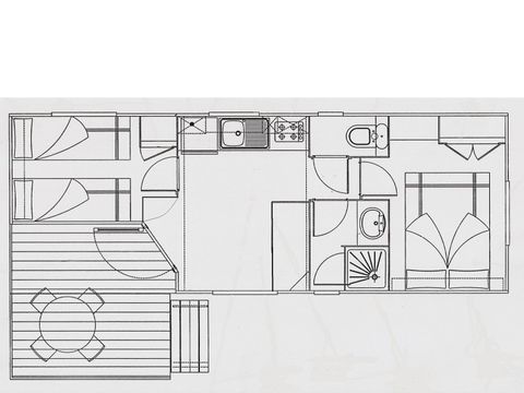 MOBILHOME 4 personnes - LockySun Mobil-home - 23 à 25m² - (Samedi/Samedi)