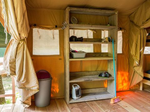 TENTE TOILE ET BOIS 4 personnes - Tente Safari avec salle de bain privé
