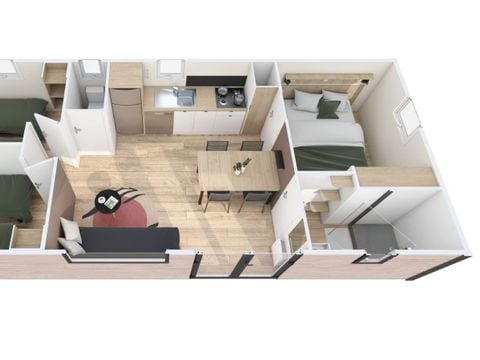 MOBILHOME 6 personnes - Nest Tropical 35m² 3ch 6pers