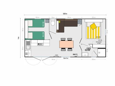 MOBILHOME 4 personnes - Ciela Confort - 2 chambres - Vue sur le lac