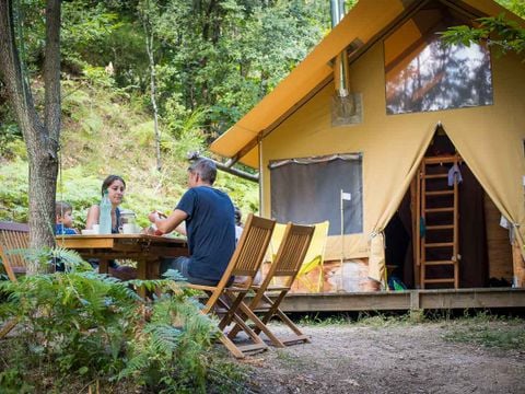TENTE TOILE ET BOIS 5 personnes - Cabane