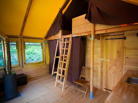 TENTE TOILE ET BOIS 5 personnes - Cabane