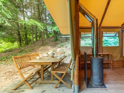Tente en toile et en bois 5 personnes - Cabane