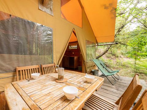 Tente en toile et en bois 5 personnes - Cabane