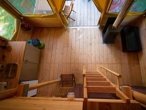 Tente en toile et en bois 5 personnes - Cabane