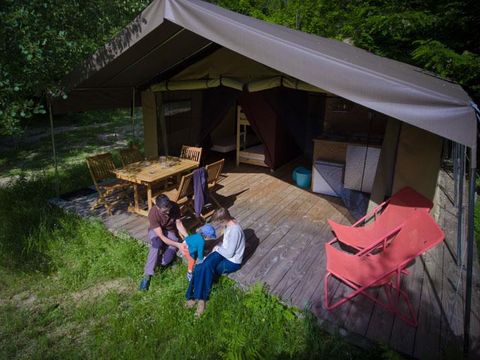 TENTE TOILE ET BOIS 5 personnes - Safari