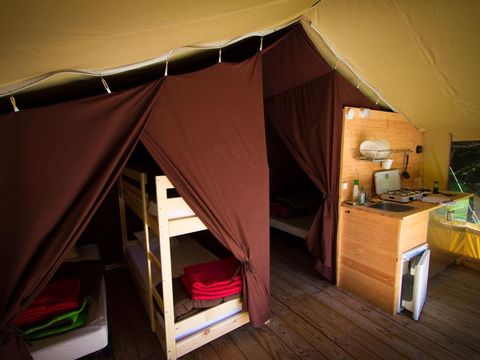 Tente en toile et en bois 5 personnes - Safari