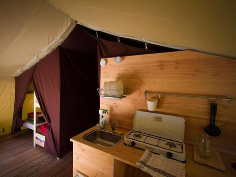 TENTE TOILE ET BOIS 5 personnes - Safari