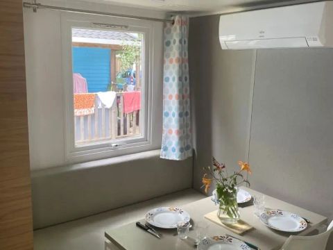 MOBILHOME 4 personnes - Mobil Home Aqua 2 ch 4 pers Terrasse Terrasse Semi-Couverte