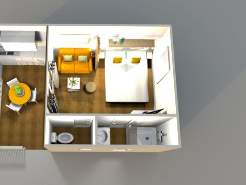 CHALET 2 personnes - Prestige 1 ch 2/3 pers 13m²+ 8m²