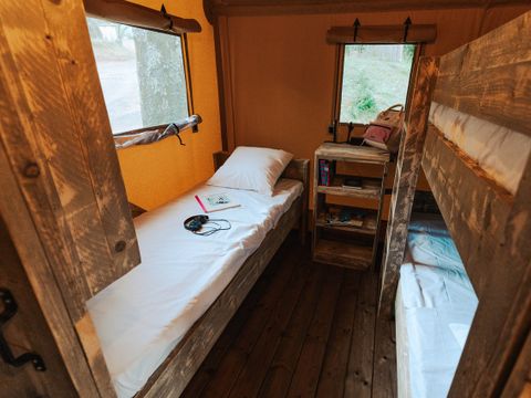 TENTE TOILE ET BOIS 5 personnes - Tente Lodge Prestige Plus 2 Ch - 5 Pers