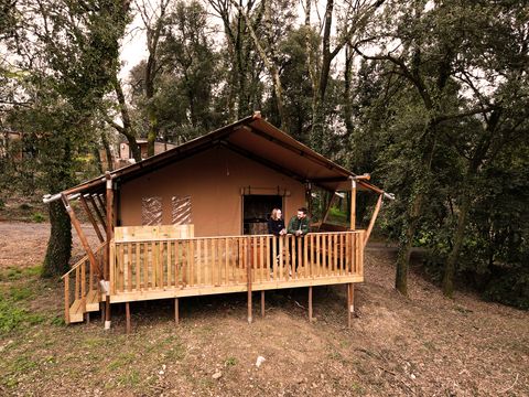 TENTE TOILE ET BOIS 5 personnes - Tente Lodge Prestige Plus 2 Ch - 5 Pers