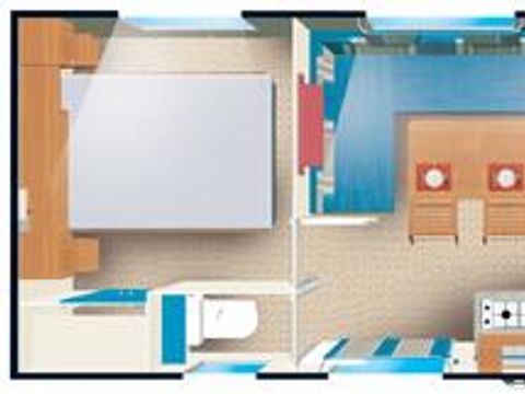 MOBILHOME 5 personnes - Mobilhome  Classique 2 chambres + terrasse