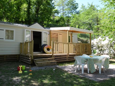 MOBILHOME 6 personnes - Résidence LOUISIANE Confort 3 chambres + Terrasse semi-couverte + TV