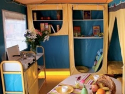 Tente en toile et en bois 4 personnes - Bengali (2 chambres)